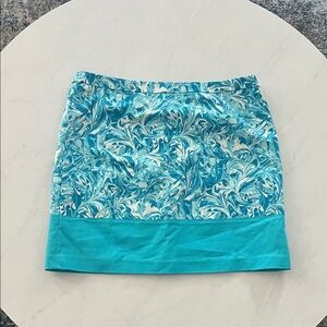 Michael Kors Turquoise and White Skirt